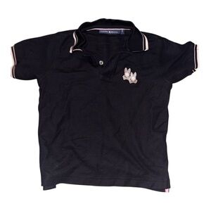 PHYSCO BUNNY KIDS Classic Black Polo Shirt Size 7/8 S